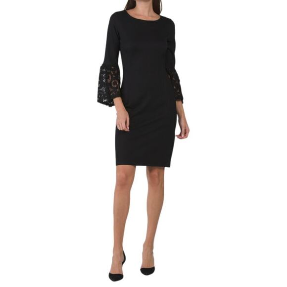 NWT Nanette Lepore Women's Lace Bell Sleeve Cocktail Mini Dress - Picture 1 of 9